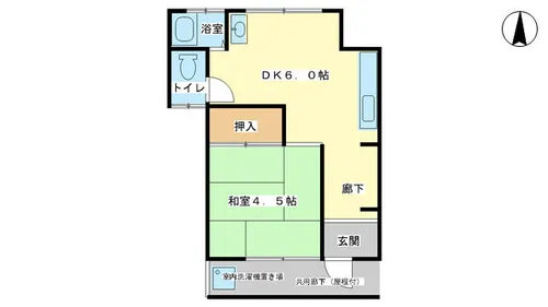 東口アパート【201号室】の間取り