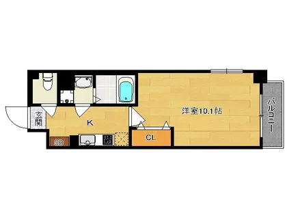 ウエスティ烏丸【3階】の間取り