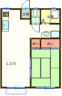 向陽台ソフィア【1階】の間取り