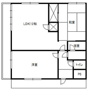 和歌山県和歌山市六十谷【マンション】の間取り