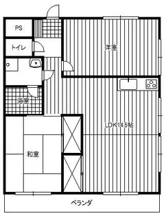 和歌山県和歌山市六十谷【マンション】の間取り