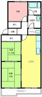 チェリーハイツ【4階】の間取り