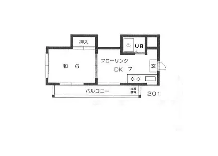 ミウラハイツ【201号室】の間取り