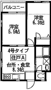 兵庫県西宮市能登町【マンション】の間取り