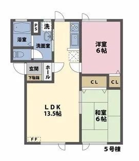 コーポ佐藤5号棟【2-1号室】の間取り