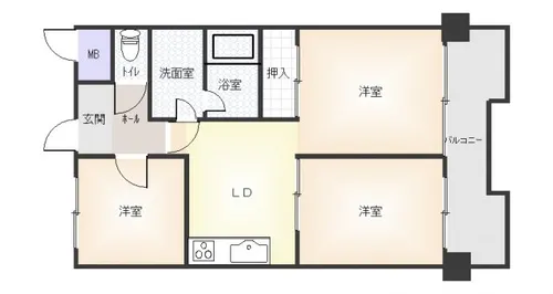 ルミエール丸太町【6階】の間取り
