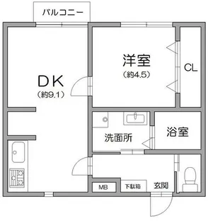 ヒルサイド山手【2階】の間取り
