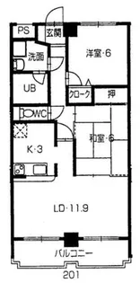 サンティエ【202号室】の間取り