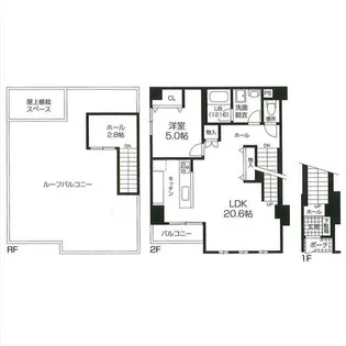 フェリスT&T【201号室】の間取り