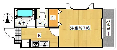 パークサイドフラッツ【102号室】の間取り