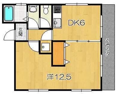 ブレイズ村本【1階】の間取り