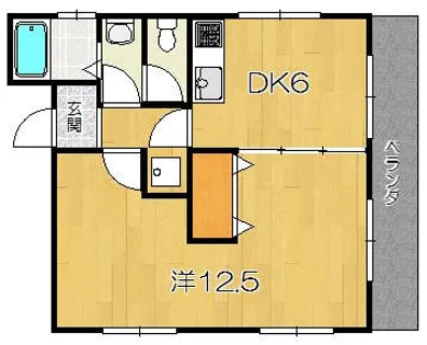 ブレイズ村本【1階】の間取り