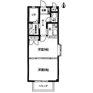 ソレアード西沢【102号室】の間取り