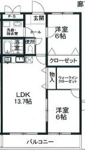 ベルエポック紅坂【1階】の間取り