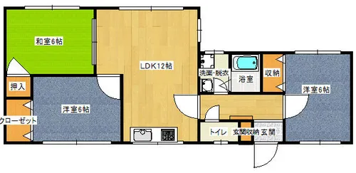 クレール祝町Ⅱ【202号室】の間取り