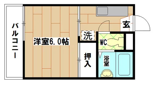 コーポヒル【202号室】の間取り