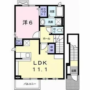 フラン北条【2階】の間取り