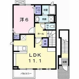 フラン北条【2階】の間取り