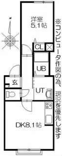 ブランドール【101号室】の間取り