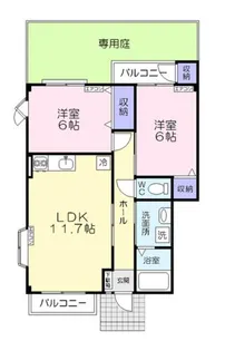 愛知県豊川市三蔵子町前畑【アパート】の間取り