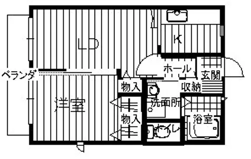 シャトー南多田【1階】の間取り