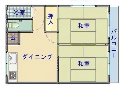 コーポひかり【203号室】の間取り