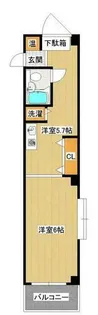 ハイライフ小河通Ⅳ【6階】の間取り