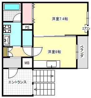 ウエストヴィラージュ【301号室】の間取り