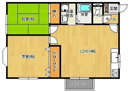 エスパシオ岸本【203号室】の間取り