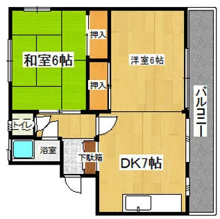 コーポ弥生【101号室】の間取り