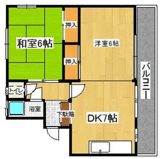 コーポ弥生【101号室】の間取り