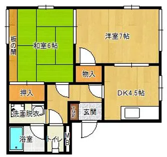 カーサ・ベルデ【103号室】の間取り