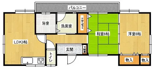 ヤケヤハイツ【2F号室】の間取り