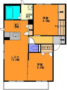 ビューテラス山田一番町【3F号室】の間取り