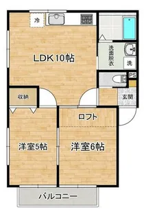 コーポ新栄【201号室】の間取り