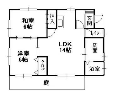 ウッディⅡ【1号室】の間取り