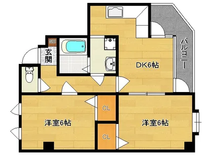 グレース常盤【302号室】の間取り