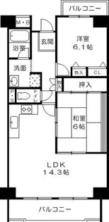 グリーンコーポジェームス山弐番館【10階】の間取り