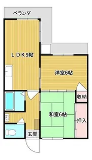 コーポラスホワイト【2階】の間取り