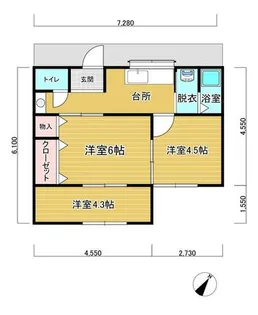 福岡県北九州市八幡西区西王子町【タウンハウス】の間取り