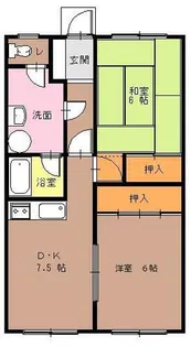 えぞだてハイツ【202号室】の間取り