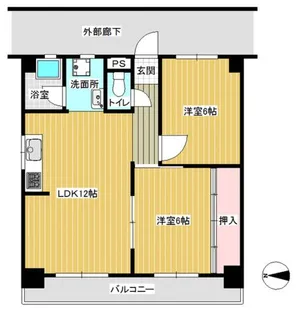 ハイツ小木田【3階】の間取り
