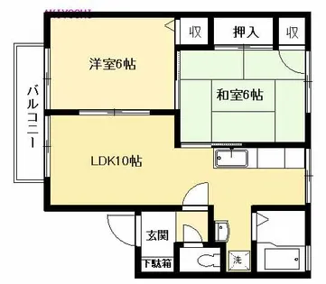 フローラ鷹の巣【2階】の間取り