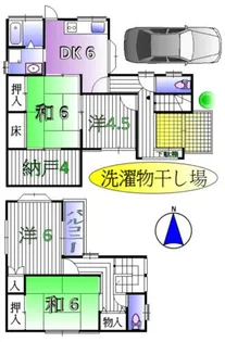 和歌山県和歌山市西浜【一戸建】の間取り