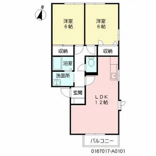 ディアス・ユー【101号室】の間取り