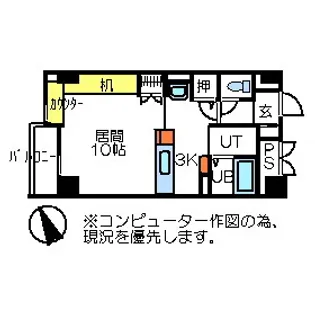 ル・コンフォルト【4階】の間取り