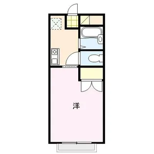 カルフール下曽根【201号室】の間取り