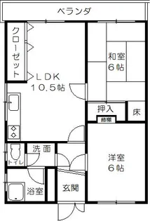 田中マンション【201号室】の間取り