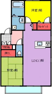 兵庫県赤穂市元沖町【アパート】の間取り