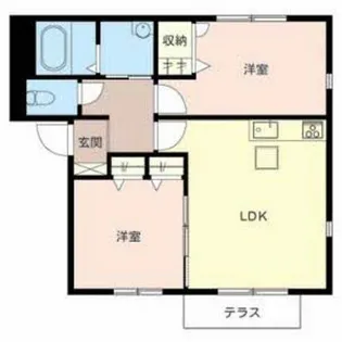 オレンジアイビー・柏原【1階】の間取り